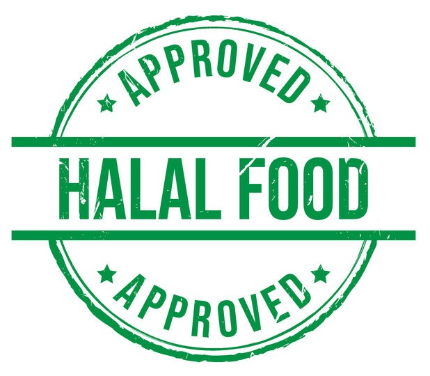 Halal certified grunge round vintage rubber stamp vector image